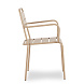 Садовый стул Lianis с подлокотниками цвета капучино