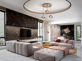 Mirena Люстра 7L розовое золото