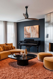 Деревянный потолочный вентилятор Eterfan матово-черный Ø1280мм