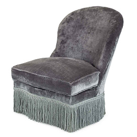 Синее бархатное кресло Velvet