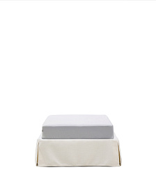 Основание кровати Jaira со съемным чехлом из белого шенилла для матраса 90 х 200 см
