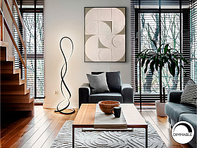 Evania Торшер черный матовый