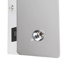 JULIET USB C Chrome настенная лампа с ридером LED 3W 3000K