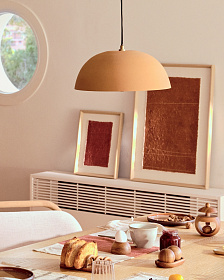 Подвесной светильник Nibla из металла с терракотовым эффектом Ø46см