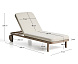 Шезлонг Kionia из алюминия цвета таупе