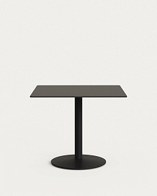 Esilda Садовый стол черного цвета с черной металлической ножкой