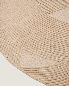 Белый шерстяной ковер Domm 160 x 230 см