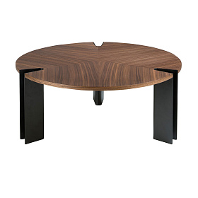 Журнальный стол 2113/MH2206A из орехового дерева и черной стали