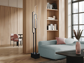 Colette Торшер 3L черный/розовое золото