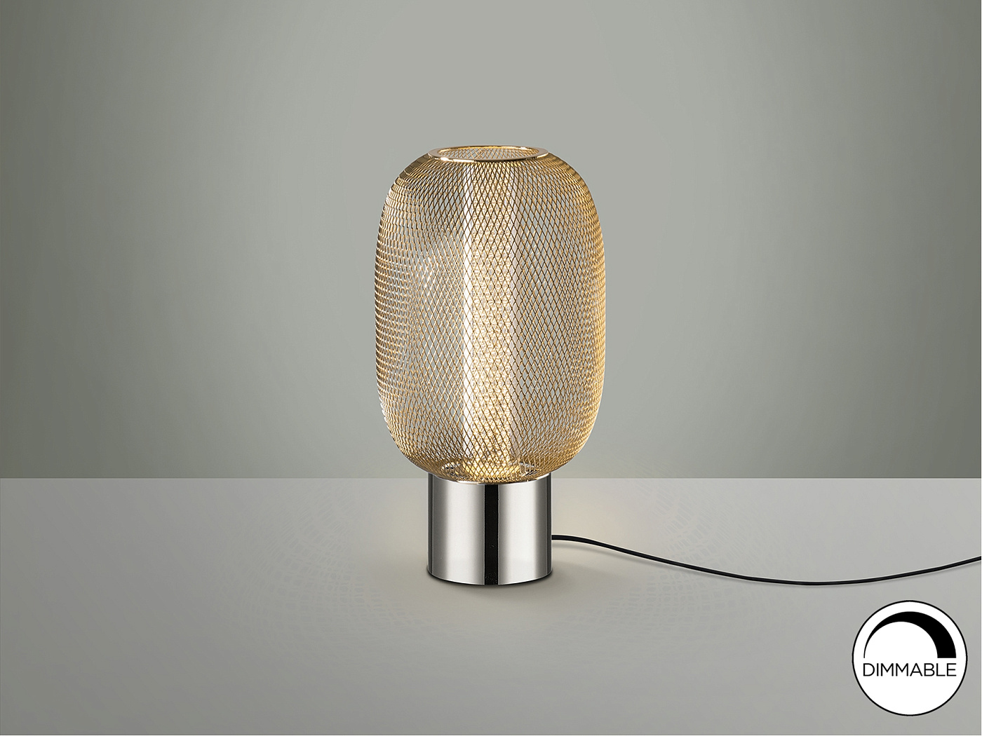 Настольная лампа Micron хром / золотой