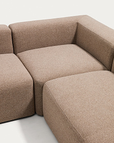 Угловой диван Blok из коричневой синели, 5 мест, 320 x 320 см