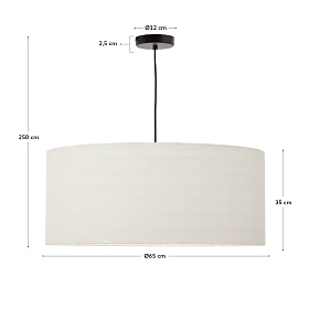 Dulan Абажур для подвесного светильника из хлопка Ø65см