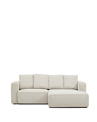 Диван-кровать Marela бежевый шенилл 3-местный с кушеткой справа 236 см