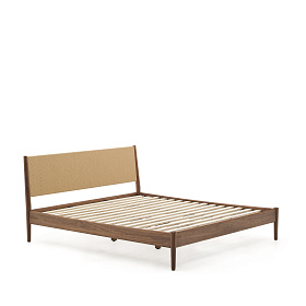 Кровать Elan из шпона и массива ореха со шнуром 180 x 200