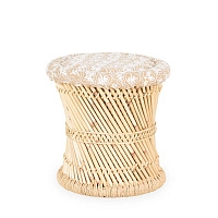 Бамбуковый табурет Ainara с тканевым сиденьем