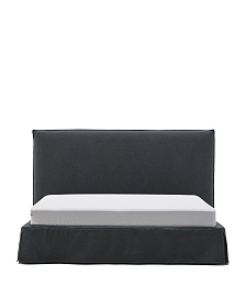 Кровать Jaira антрацитово-серого цвета со съемным чехлом для матраса 180 x 200