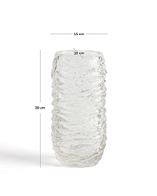 Ваза Vorma из прозрачного стекла 29,5см