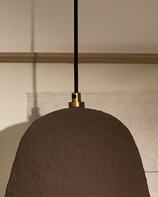 Lisora Подвесной светильник из папье-маше коричневый Ø25 см