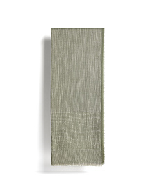 Плед Sareli из зеленой смесовой шерсти 130 x 170 см