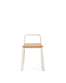 Tinn Стул из ясеневого шпона с бежевой металлической конструкцией