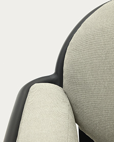 Уличное кресло Joncols с бежевой обивкой и серым алюминием