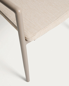 Уличный стул Argasi из алюминия цвета экрю и веревки