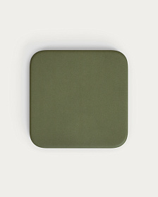 Уличный стол Esilda зеленый из цемента и стали со столешницей 70х70 см