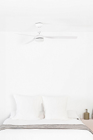 Потолочный вентилятор PUNT Ш1300MM белый 3 PALAS LED 18W TUYA