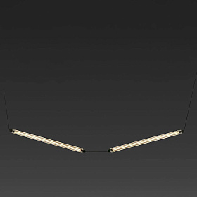 Подвесной светильник LUMINA 600 2L COLGANTE черный CURVO LED 24W 2200K