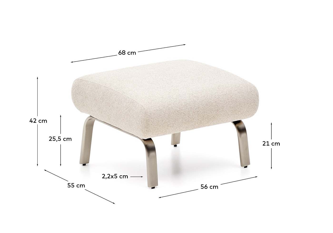 Подставка для ног Amsen бежевого цвета