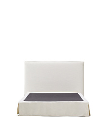 Кровать Jaira из белого шенилла со съемным чехлом для матраса 150x190 см