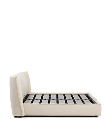 Кровать Arvian бежевого цвета из шенилла с ящиком для хранения 180 х 200 см