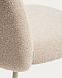 Стул Arino из бежевой синели с бежевыми металлическими ножками