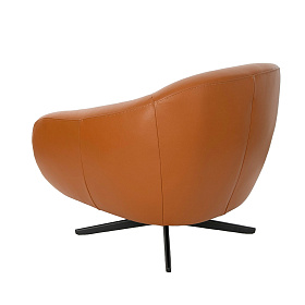 Кресло вращающееся 5183 из коричневой кожи