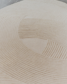 Белый шерстяной ковер Domm 160 x 230 см