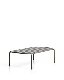 Уличный журнальный столик Joncols из алюминия с бежевой отделкой Ø 113 x 65 см