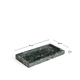 Поднос Serela из зеленого мрамора 35 x 18 см