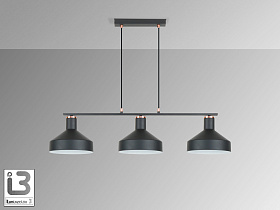 Irias Люстра 3L черный/медный