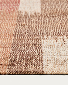 Джутовый ковер Domira с разноцветным узором икат, 200 x 300 см