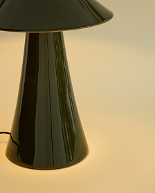 Керамическая настольная лампа Ceren зеленого цвета, 54 см