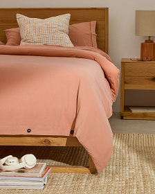 Кровать Alguema из дубового шпона с натуральной отделкой для матраса 180 x 200