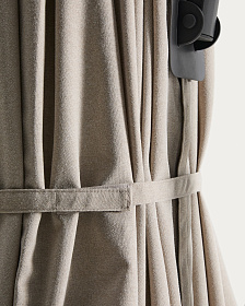 Бежевый консольный зонт Noli с графитовой алюминиевой конструкцией, 300 x 300 см