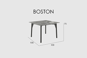 Обеденный стол Boston CARBON MATTE 100х100