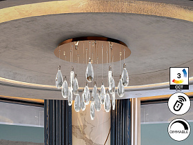 Lagrimas Люстра 19L розовое золото