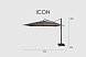 Зонт Icon ANTHRACITE - MANHATTAN 350x350 (с основанием и чехлом)