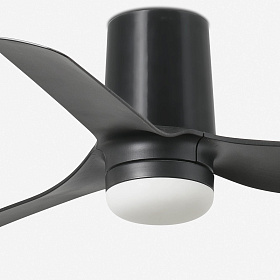 Потолочный вентилятор MINI PUNT TUB S LED Ш900mm черный 3 PAL черный 10W CCT