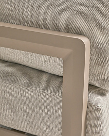 Трехместный диван Nerano из алюминия серо-коричневого цвета, 208 см