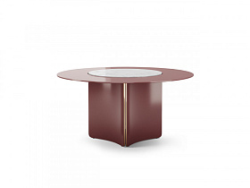 Обеденный стол Havasu 2 150 лак Berry Red/мрамор Carrara