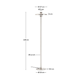 Торшер Nuvira из светло-серого металла