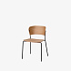 Стул на ножках Arc с деревянным сиденьем